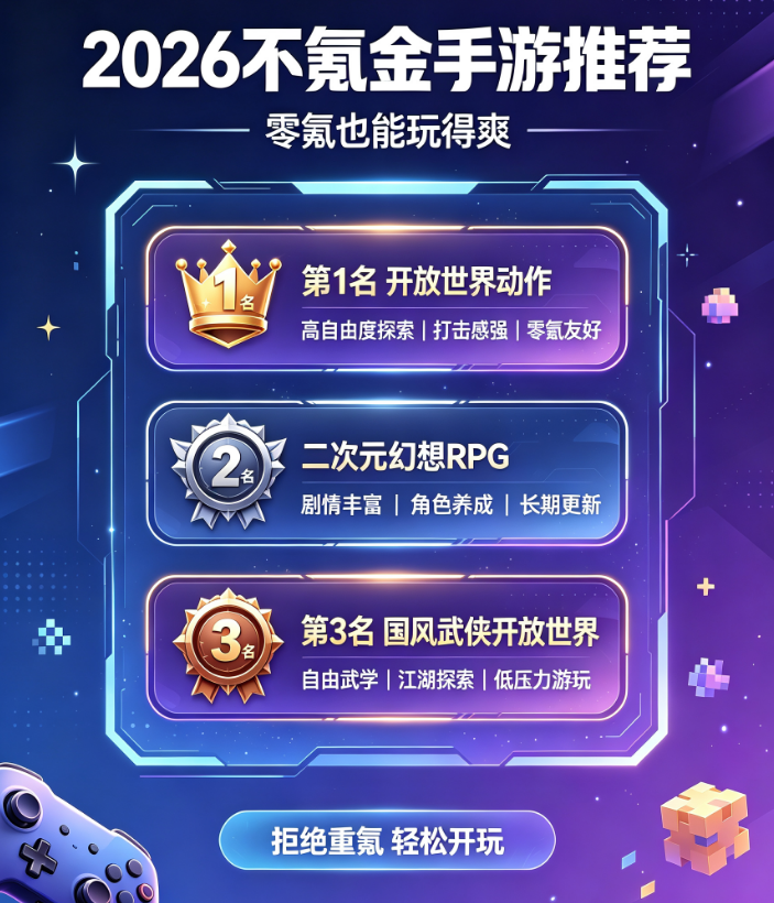 最好玩的热门手游，排名前三推荐